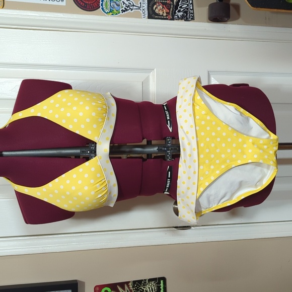 Victoria's Secret Other - Victoria's Secret yellow polka dot bikini